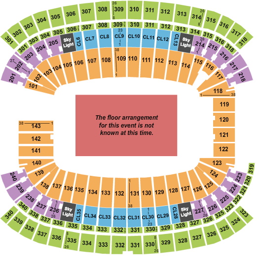 Gillette Stadium BTS Seating Chart